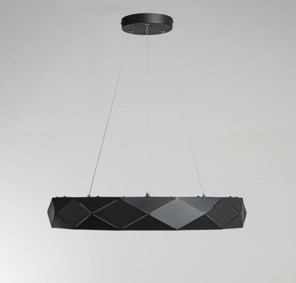 LED Lustr na lanku REUS LED/36W/230V 4000K pr. 61 cm černá