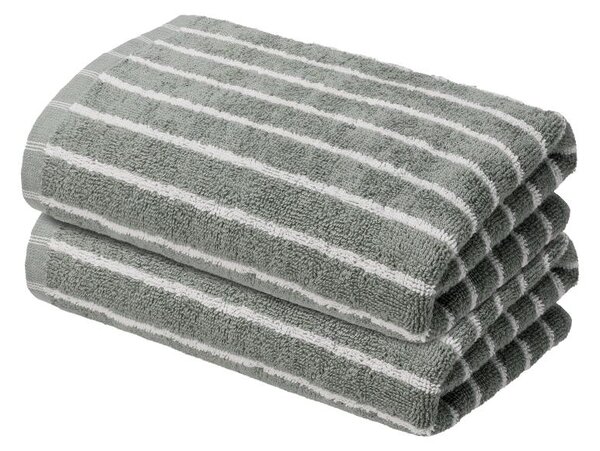 Livarno® Froté ručník, 2 kusy, 50 x 100 cm (zelená) (100407459008)