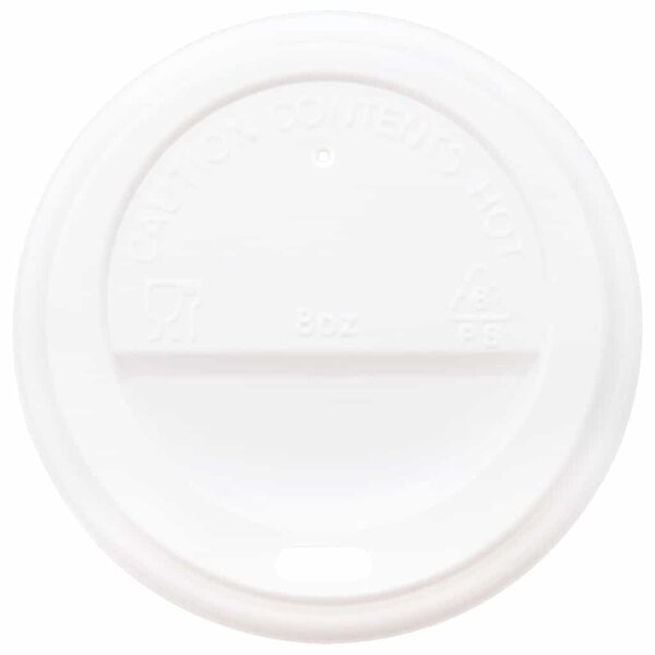 Papírové víčka na kávu Ø80 mm 8oz 1000 pcs bílé plast