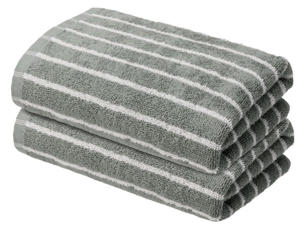 Livarno® Froté ručník, 2 kusy, 50 x 100 cm (zelená) (100407459008)