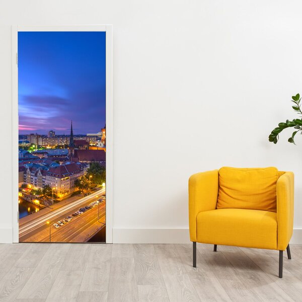 Fototapeta na dveře - Modré nebe nad Berlínem (95x205cm)
