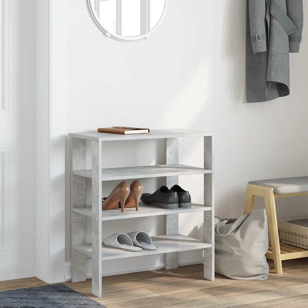 Botník betonově šedý 61x32x70 cm kompozitní dřevo