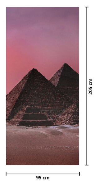 Fototapeta na dveře - Pyramidy v Gize (95x205cm)
