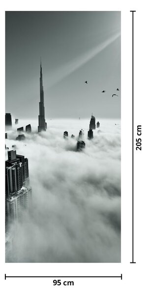 Fototapeta na dveře - Mrakodrapy v Dubai (95x205cm)