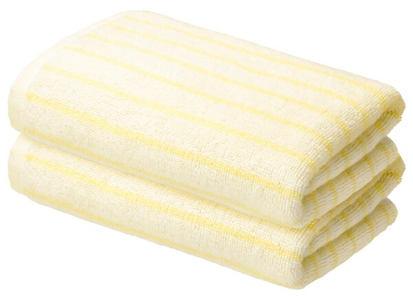 Livarno® Froté ručník, 2 kusy, 50 x 100 cm (žlutá) (100407459001)