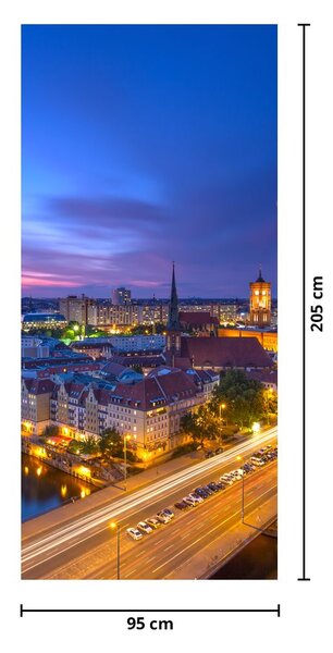 Fototapeta na dveře - Modré nebe nad Berlínem (95x205cm)