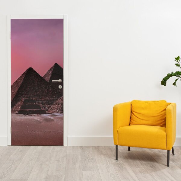 Fototapeta na dveře - Pyramidy v Gize (95x205cm)