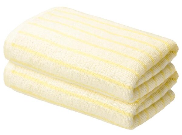 Livarno® Froté ručník, 2 kusy, 50 x 100 cm (žlutá) (100407459001)