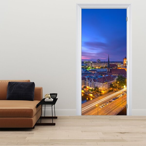 Fototapeta na dveře - Modré nebe nad Berlínem (95x205cm)