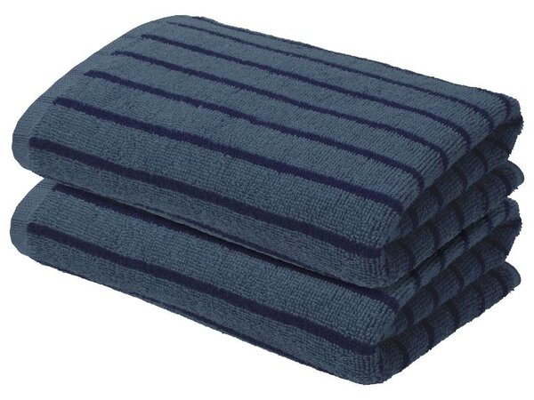 Livarno® Froté ručník, 2 kusy, 50 x 100 cm (modrá) (100407459002)