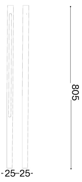 Ideal Lux - LED Venkovní lampa JEDI LED/12W/230V 80 cm CRI 90 IP65 hnědá