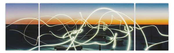 Obraz - pohled na oblohu ze střechy (170x50 cm)