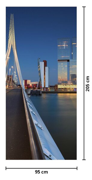 Fototapeta na dveře - Stmívání v Rotterdamu (95x205cm)