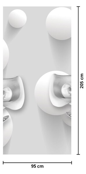 Fototapeta na dveře - Květinový design (95x205cm)