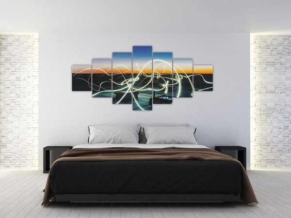 Obraz - pohled na oblohu ze střechy (210x100 cm)