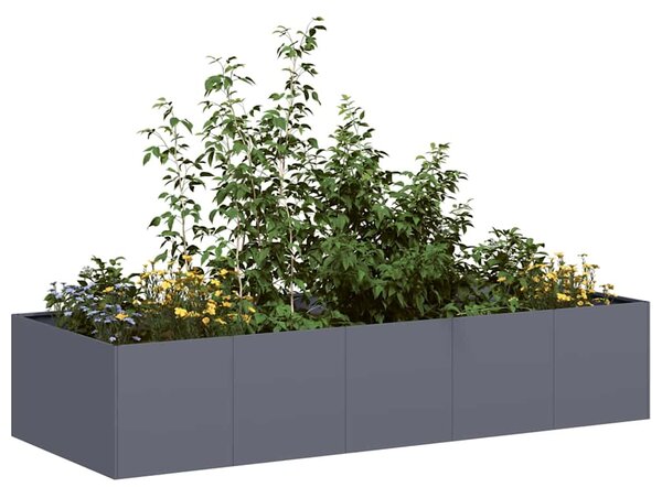 Truhlík antracitový 200x80x40 cm ocel