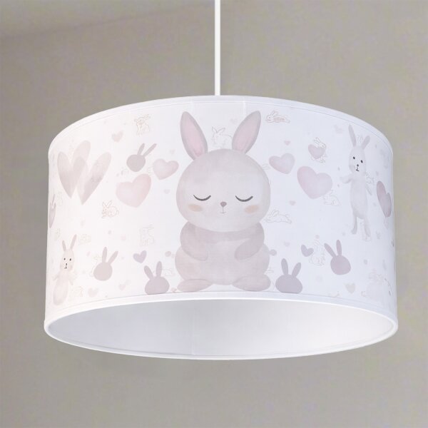 Brilagi - LED Dětský lustr na lanku BOBO 1xE27/60W/230V pr. 35 cm bílá/králíčci