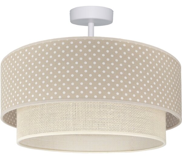 Brilagi-LED Přisazený lustr BOHO BOBO 1xE27/60W/230V pr.40 cm puntíky béž./krém