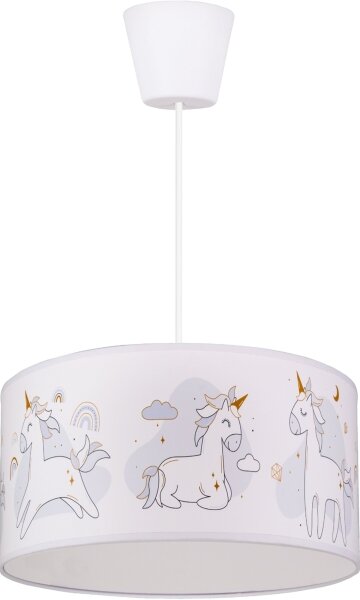 Brilagi -LED Dětský lustr na lanku BOBO 1xE27/60W/230V pr. 35 cm bílá/jednorožci