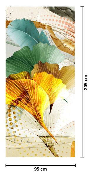Fototapeta na dveře - Listy (95x205cm)