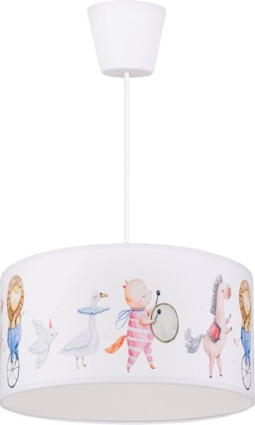 Brilagi - LED Dětský lustr na lanku BOBO 1xE27/60W/230V pr. 35 cm bílá/zvířátka