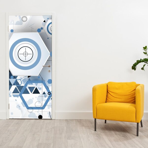 Fototapeta na dveře - Geometrická abstrakce (95x205cm)