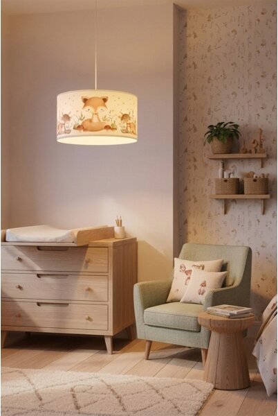 Brilagi - LED Dětský lustr na lanku BOBO 1xE27/60W/230V pr. 35 cm bílá/zvířátka