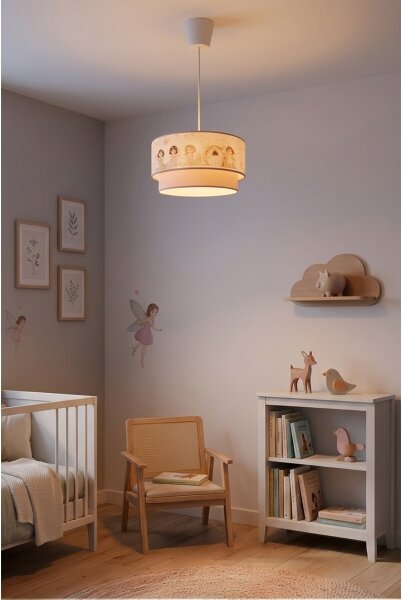 Brilagi - LED Dětský lustr na lanku BOBO 1xE27/60W/230V pr. 40 cm růžová/víly