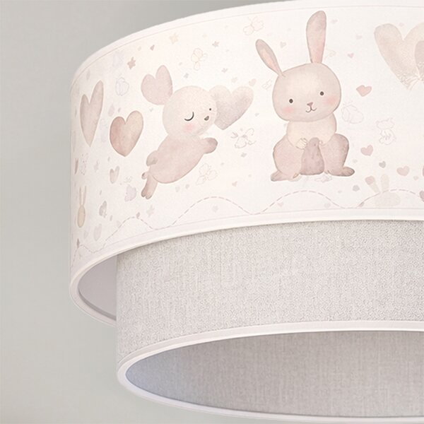Brilagi-LED Dětský přisazený lustr BOBO 1xE27/60W/230V pr.40 cm krém./šedá/král