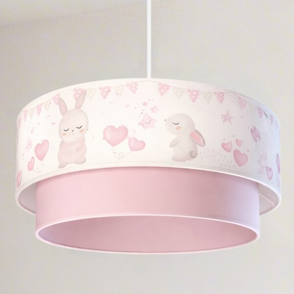 Brilagi- LED Dětský lustr na lanku BOBO 1xE27/60W/230V pr.40 cm krém./růž./král