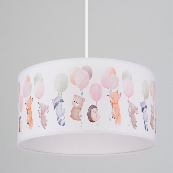 Brilagi - LED Dětský lustr na lanku BOBO 1xE27/60W/230V pr. 35 cm bílá/zvířátka