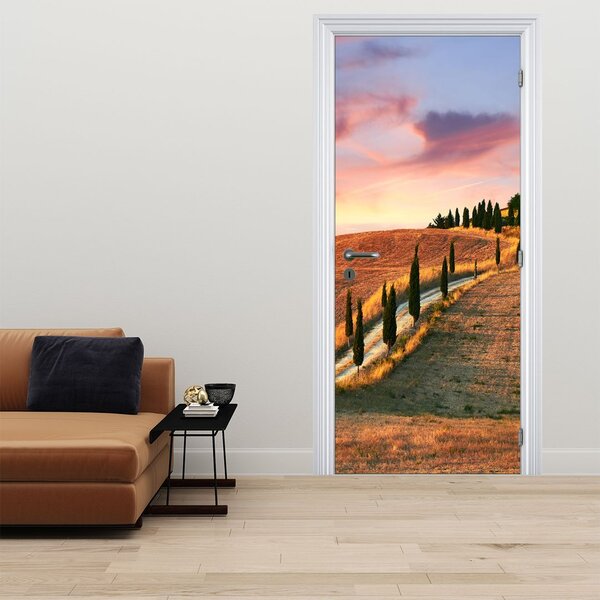 Fototapeta na dveře - Dům na kopci (95x205cm)