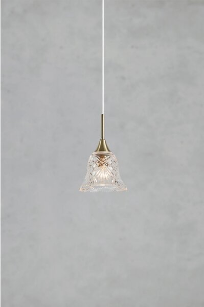 Markslöjd 109011 - Lustr na lanku LUNA 1xE14/40W/230V mosaz