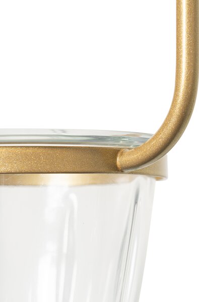 Art Deco závěsné svítidlo zlaté s bílým sklem 3-světlo - Isabella