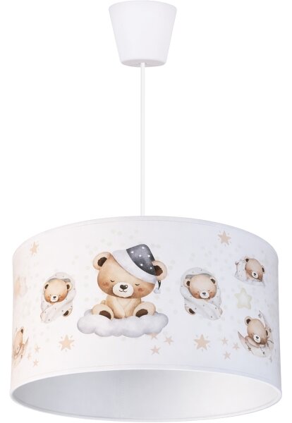 Brilagi - LED Dětský lustr na lanku BOBO 1xE27/60W/230V pr. 35 cm bílá/medvídci