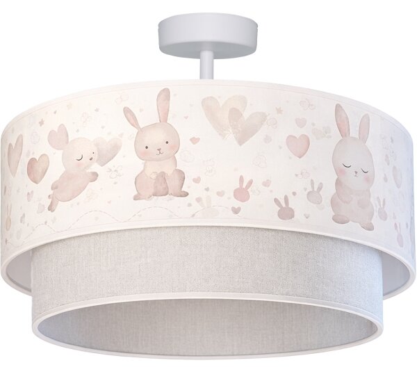 Brilagi-LED Dětský přisazený lustr BOBO 1xE27/60W/230V pr.40 cm krém./šedá/král