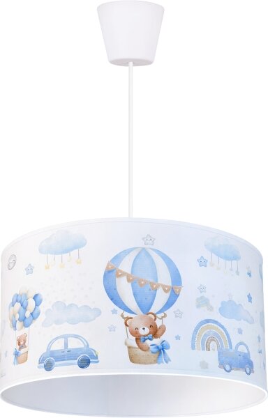 Brilagi - LED Dětský lustr na lanku BOBO 1xE27/60W/230V pr. 35 cm modrá/medvídci