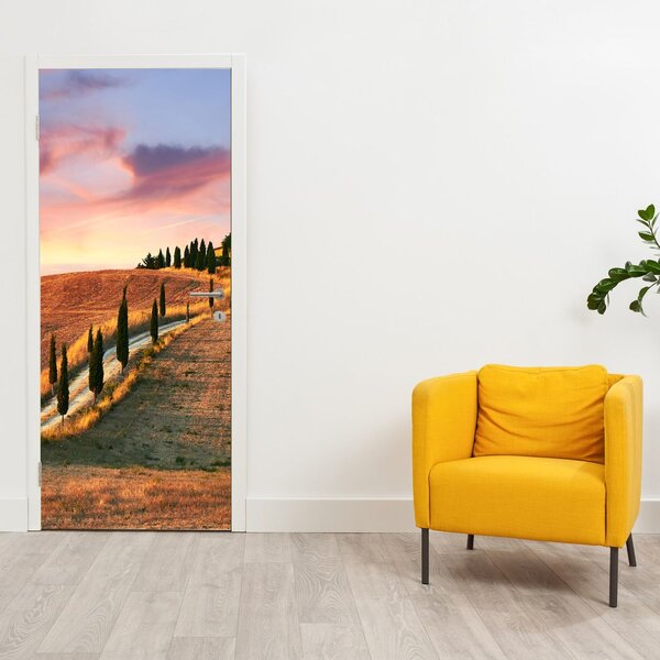 Fototapeta na dveře - Dům na kopci (95x205cm)