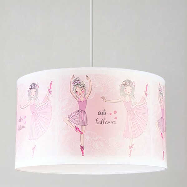 Brilagi - LED Dětský lustr na lanku BOBO 1xE27/60W/230V pr. 35 cm růžová/baletky