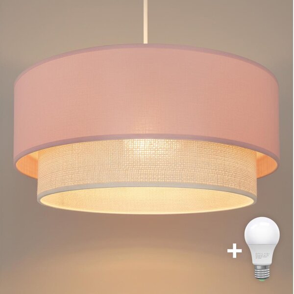 Brilagi - LED Lustr na lanku BOHO BOBO 1xE27/60W/230V pr. 40 cm růžová/krémová