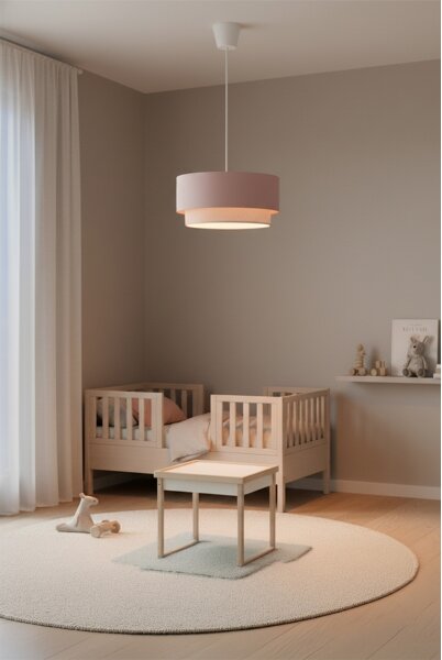 Brilagi - LED Lustr na lanku BOHO BOBO 1xE27/60W/230V pr. 40 cm růžová/krémová