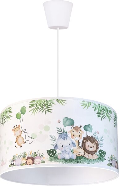 Brilagi - LED Dětský lustr na lanku BOBO 1xE27/60W/230V pr. 35 cm bílá/džungle