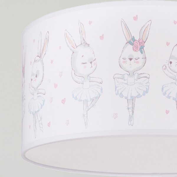 Brilagi - LED Dětský lustr na lanku BOBO 1xE27/60W/230V pr. 35 cm bílá/králíčci