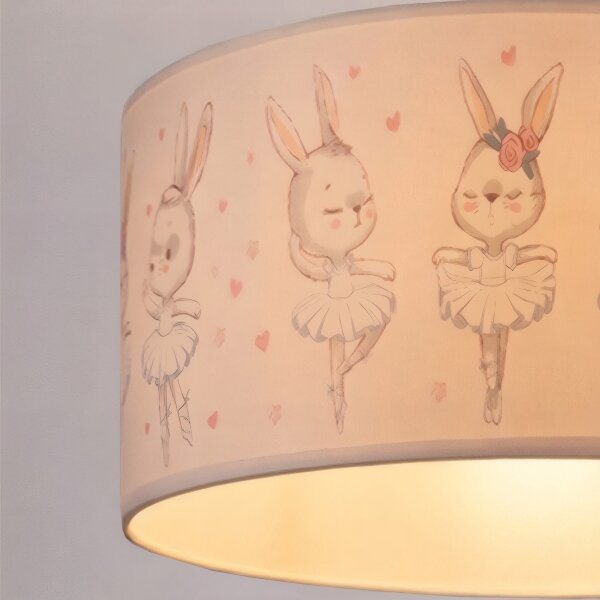 Brilagi - LED Dětský lustr na lanku BOBO 1xE27/60W/230V pr. 35 cm bílá/králíčci