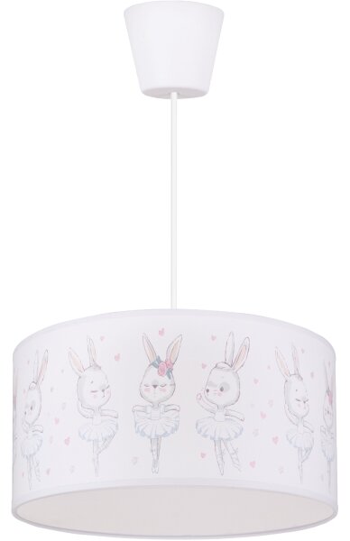 Brilagi - LED Dětský lustr na lanku BOBO 1xE27/60W/230V pr. 35 cm bílá/králíčci