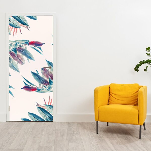Fototapeta na dveře - Tropické listy (95x205cm)