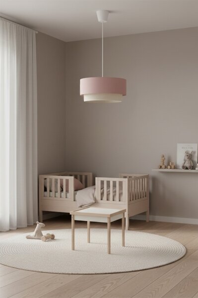 Brilagi - LED Lustr na lanku BOHO BOBO 1xE27/60W/230V pr. 40 cm růžová/krémová