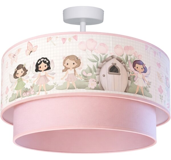 Brilagi - LED Dětský přisazený lustr BOBO 1xE27/60W/230V pr. 40 cm růžová/víly