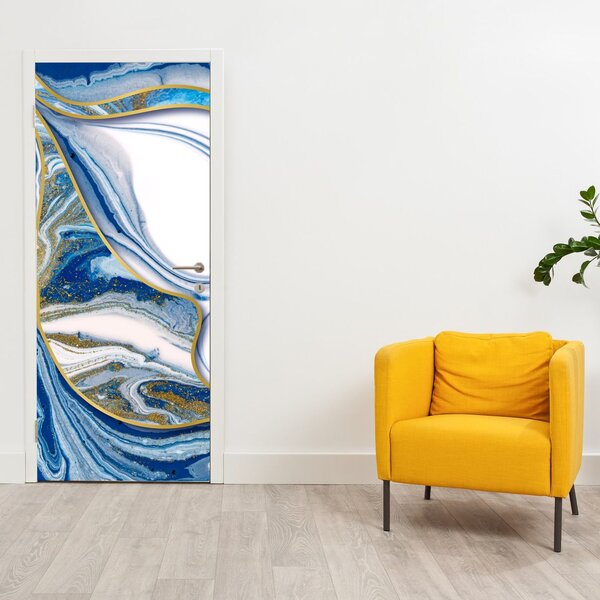 Fototapeta na dveře - Vlny z mramoru (95x205cm)
