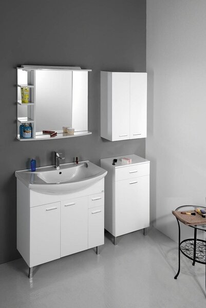 Aqualine Aqualine, ZOJA/KERAMIA FRESH skříňka spodní s košem 50x78x29cm, bílá, 51310